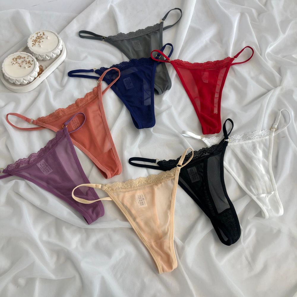 Стрінги в сітку на тонких шлейках