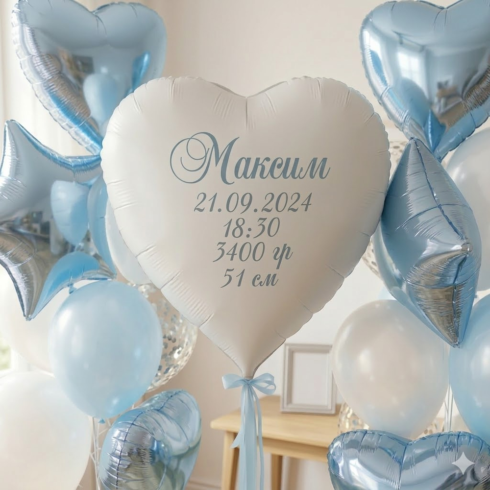 Повітряні кульки на виписку малюка