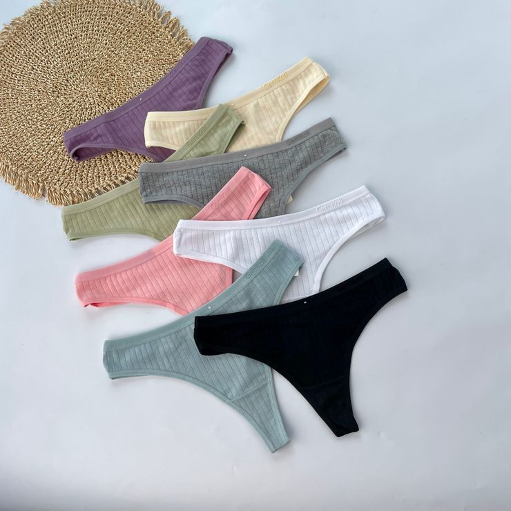 Стрінги в широкий рубчик