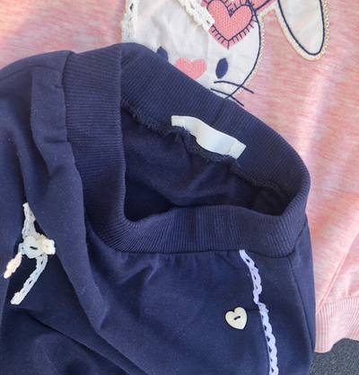 Костюм 2 в 1: світшот, штани "Зайченя", двунитка, ТМ "Brizze"