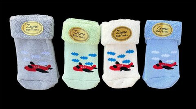 Шкарпетки "Plane", махра ТМ "Zeyno" (0-6 міс)