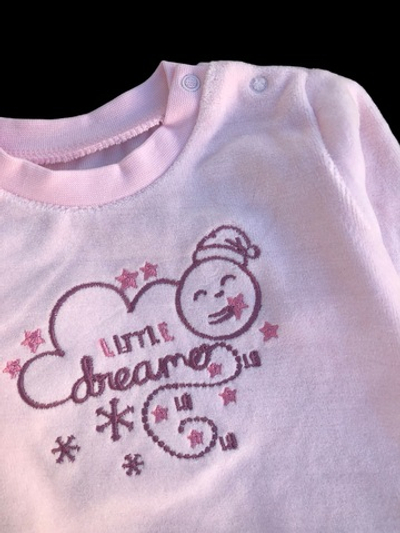 Боді з довгим рукавом, велюр ТМ "Bebetto" (68 см)