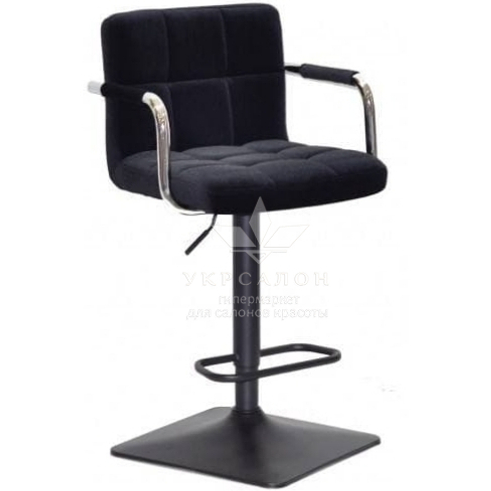 Стульчик для визажа Lion plus black quadro Velor