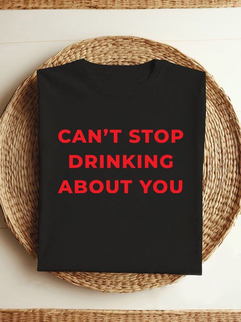 Футболка жіноча чорна Can't stop drinking about you Love&Live