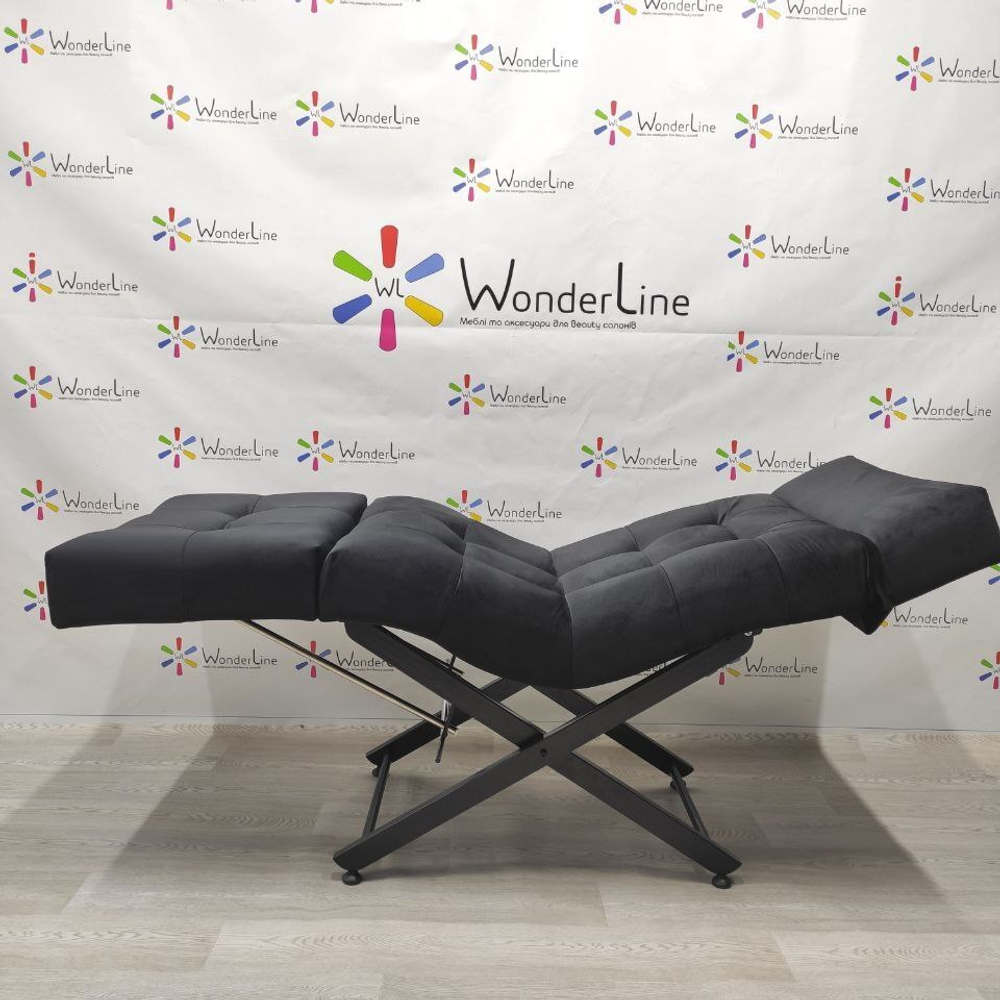 Анатомічна кушетка Tertio 2 Black для лешмейкерів та бровістів