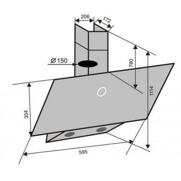 Кухонна витяжка VENTOLUX MIRROR 60 BK (800) TC HOL