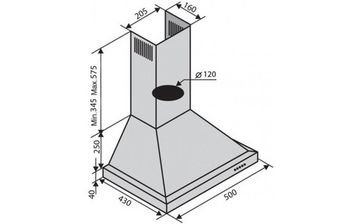 Витяжка VENTOLUX LAZIO 50 WH (750)
