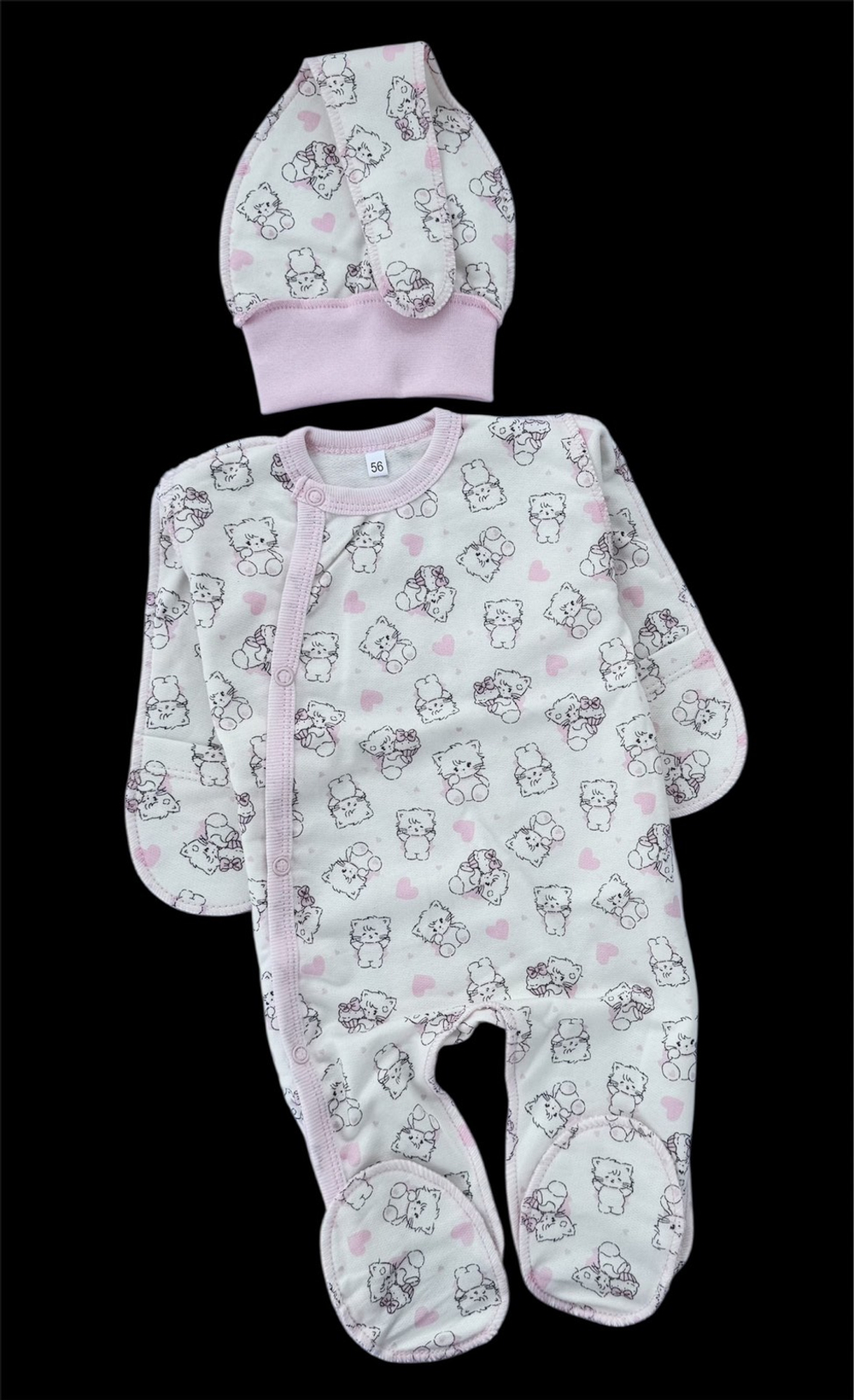 Чоловічок із шапочкою "Кицюня", футер ТМ “Ua” (56 см)