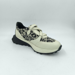 Женские кроссовки с леопардовым принтом в светлом исполнении — стильно и удобно/размер 37