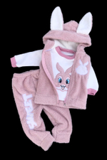 Костюм 3в1: жилетка, світшот, штани "Fun  bunny", трьохнитка з начосом, махра ТМ "Murat baby"