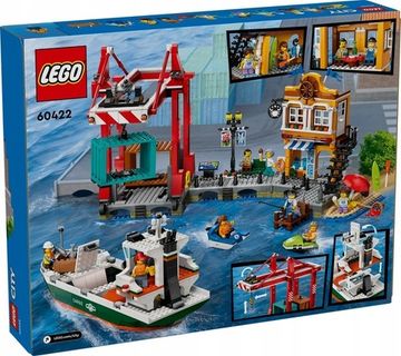 Конструктор LEGO City Морська гавань із вантажним судном 1226 деталей (60422)