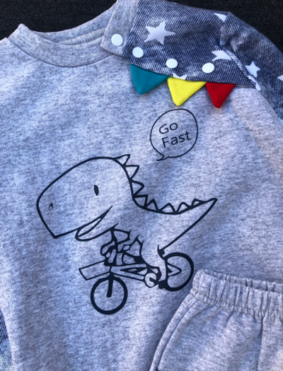 Костюм 2 в 1: світшот, штани, двунитка з начосом (80 см)