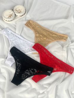 Стрінги з ажуром спереду