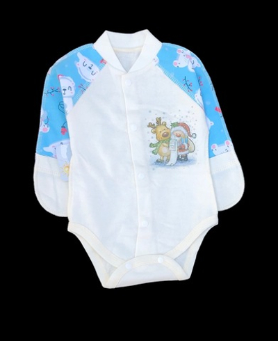 Боді з довгим рукавом "Принт", футер ТМ "Happy ToT" (56 см)