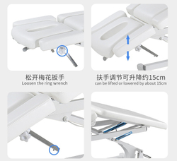 Кушетка электрическая массажная S805 blue, (2 мотора)