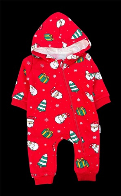 Чоловічок з капюшоном "Новорічний", двунитка з начосом, ТМ "Necix's" (56 см)