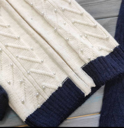 Костюм 2в1: кофта з капюшоном, штани "Перлинка", акріл, вовна "Miss Olix"