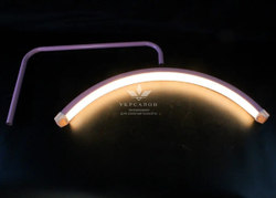 Бестеневая настольная Led лампа на струбцине Moon HD-M6X (SP-006), 50 Вт, розовая