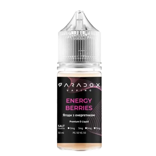 Сольова Рідина Paradox Energy Berries 30мл (Парадокс Енергетик Ягоди) 30mg | 50mg