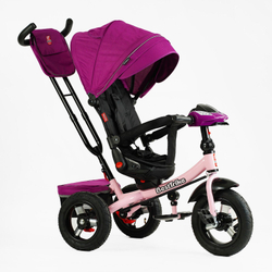 Дитячий триколісний велосипед Best Trike 6088 F надувні/фара, з USB, пультом, батьківською ручкою