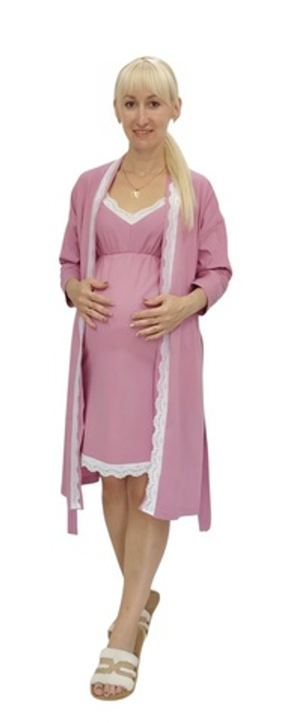 Комплект 2в1, для вагітних і годуючих мам, бавовна: халат, сорочка "Чарівність", бавовна, ТМ "Trico"