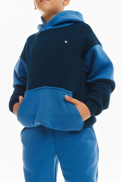 Детский спортивный утепленный костюм Kindamor Cozy Champion Blue/Dark Blue, флис для мальчика