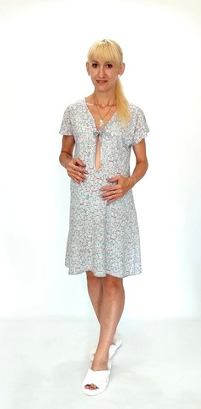 Сорочка для вагітних і годуючих мам "Котики", бавовна "Trico"