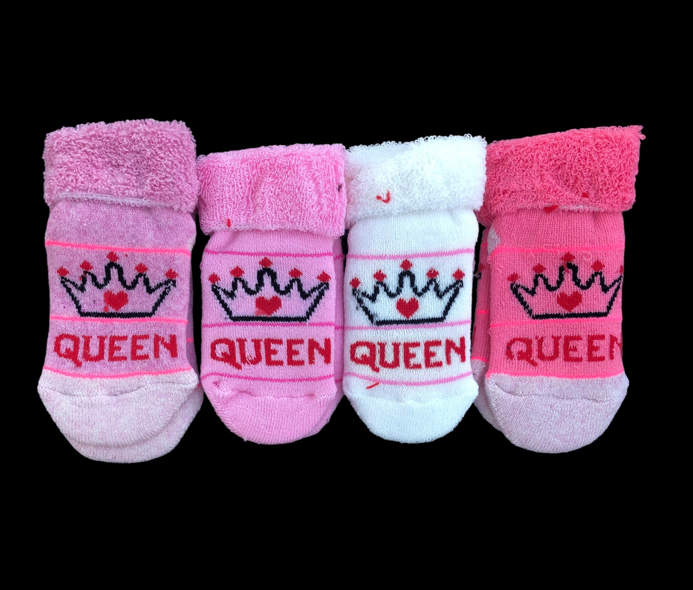 Шкарпетки "Queen", махра ТМ "Baby socks" (0-6 міс)