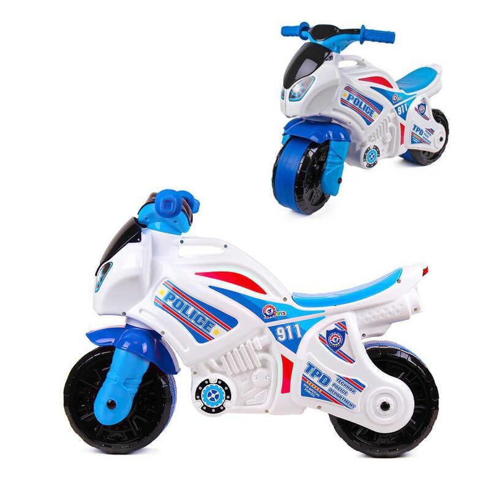 Детская каталка-толокар полицейский мотоцикл 5125 Technok Toys белый