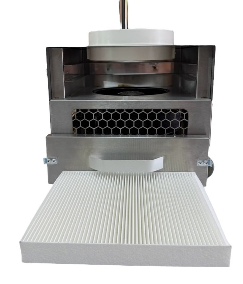 Профессиональная мобильная вытяжка для маникюра и педикюра Fusion Plus Premium, нержавеющая сталь