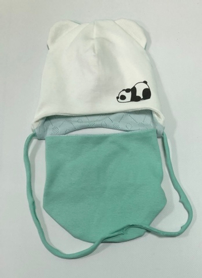 Шапочка "Панда", бавовна ТМ "Andy" (р. 44 та 46)