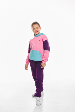 Детский спортивный утепленный костюм Kindamor Snug Princess Purple/Pink, флис для девочки
