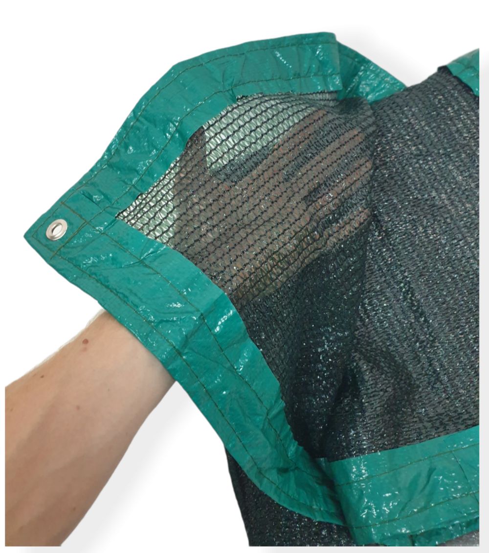 Затеняющая сетка 3х4 (45%) с кольцами. Усиленные края