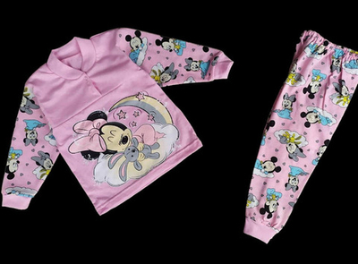Костюм для дому та сну (піжама) "Мінні": реглан, штани, бавовна ТМ "Ua"