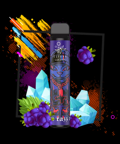 ElfBar 2000 lux BlueRazz Ice (Эльф Бар Ледяная Голубая Малина)