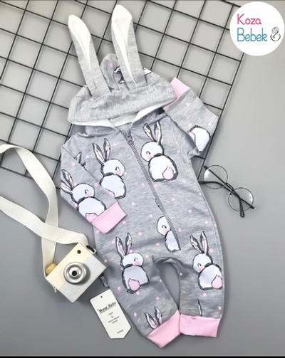 Ромпер з капюшоном, двунитка "Murat Baby" (62 см)