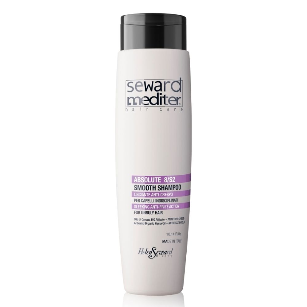 Шампунь разглаживающий для пушистых и непослушных волос Absolute Smooth Shampoo 8/S2 Seward Mediter