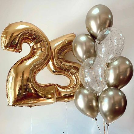 Гелиевые шарики с цифрами 25