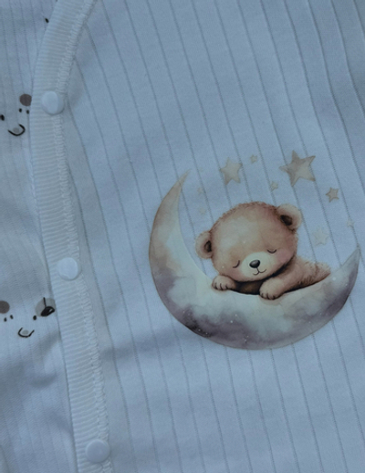 Чоловічок із шапочкою "Ведмежа", бавовна рубчик ТМ "Happy ТОТ" (62 см)