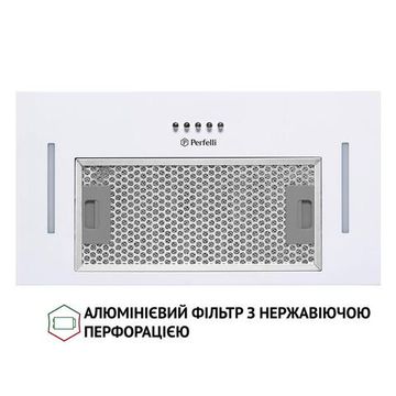 Витяжка повновбудована Perfelli BI 5653 WH 1000 LED