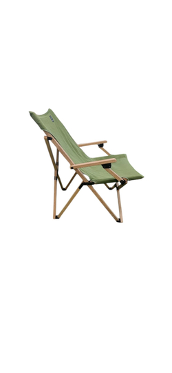 Кресло складное на деревянных ножках зеленый