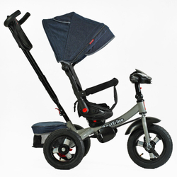 Дитячий триколісний велосипед Best Trike 6088 F надувні/фара, з USB, пультом, батьківською ручкою