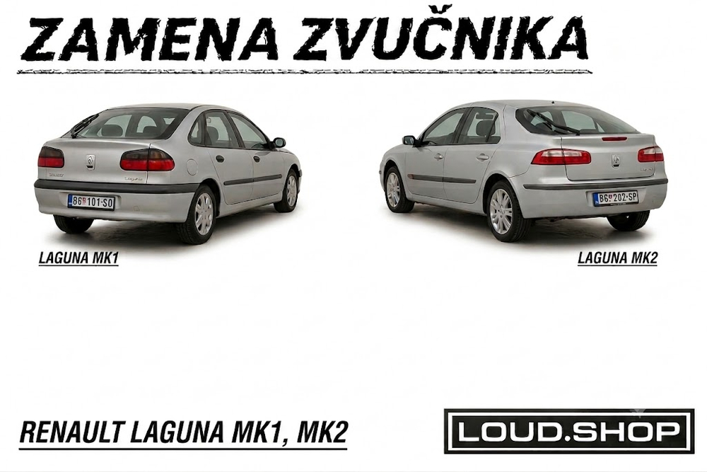 Komplet Zvučnika za Renault Laguna Mk1 i Mk2