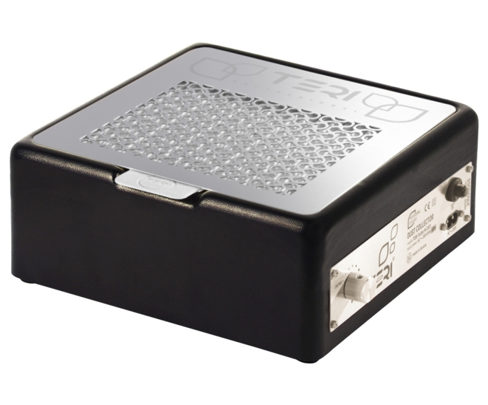 Настольная маникюрная вытяжка с HEPA фильтром Teri Turbo M, цвет черный (сетка металлик)