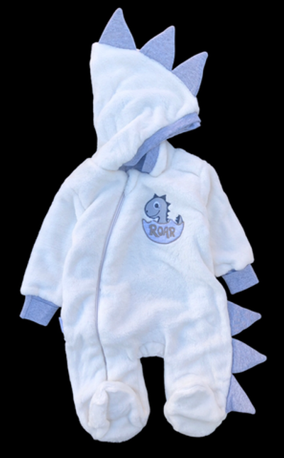 Комбінезон (ромпер) із капюшоном "Діно", махра "SM"