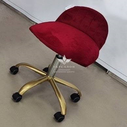 Стульчик для педикюра Rior velor Gold