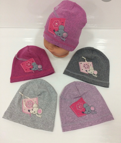 Шапочка "Мишеня", бавовна ТМ "As-bor"