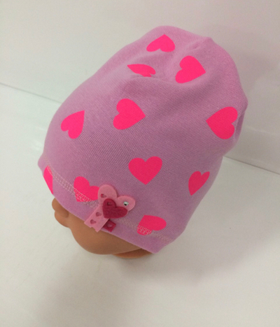 Шапочка "Сердечко", бавовна ТМ "As-bor" (р.40-42)