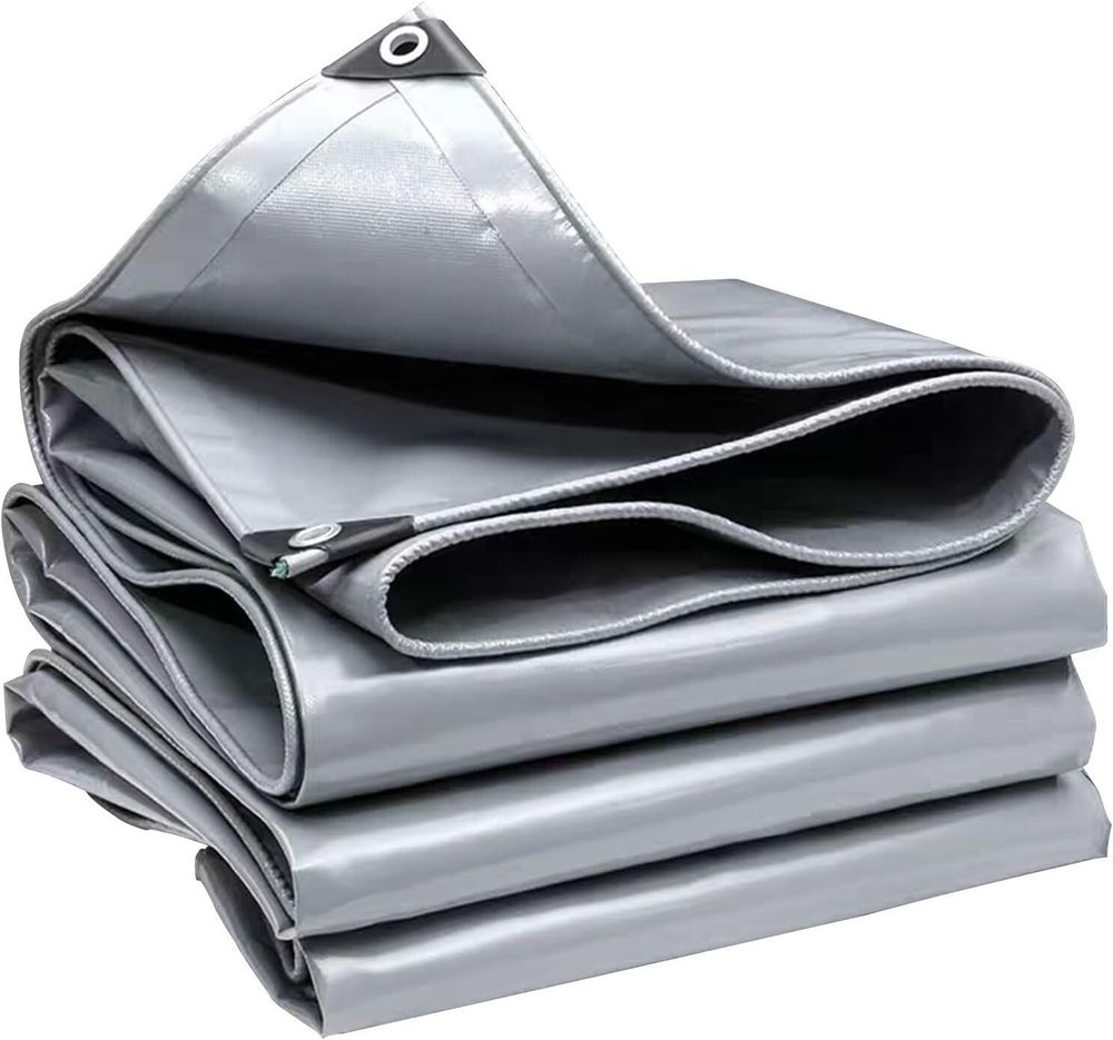 Тент 10х15 от дождя и снега, затеняющий 150г./м2 (серый) тарпаулиновый. Усиленные края.