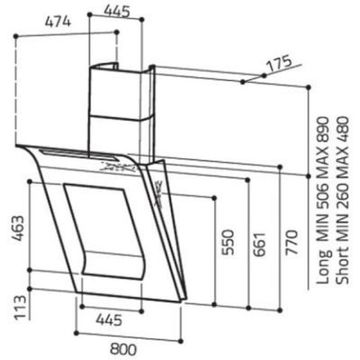 Витяжка ELICA SINFONIA WH/F/80